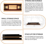 Sturdy and Heavy Duty Foldable Office Computer Desk (Teak 80cm) - Top-Down View