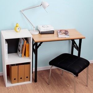 Sturdy and Heavy Duty Foldable Office Computer Desk (Teak 80cm)