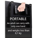 Sturdy and Heavy Duty Foldable Office Computer Desk (Teak 80cm) - Close-Up Angle