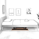 Sturdy and Heavy Duty Foldable Office Computer Desk (Teak 80cm) - Low Angle