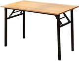 Sturdy and Heavy Duty Foldable Office Computer Desk (Black 120cm) - Front View