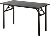 Sturdy and Heavy Duty Foldable Office Computer Desk (Walnut 120cm) - Side View
