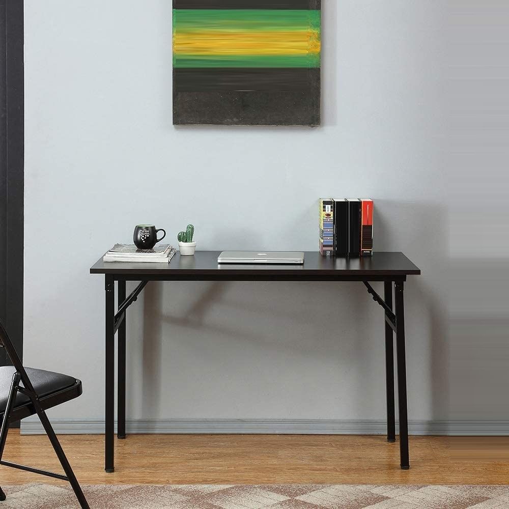 Sturdy and Heavy Duty Foldable Office Computer Desk (Walnut 120cm)