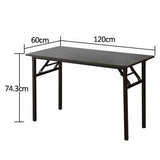Sturdy and Heavy Duty Foldable Office Computer Desk (Walnut 120cm) - Rear View