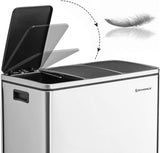 3 x 18L Kitchen Bin Waste Separation System - Rear View