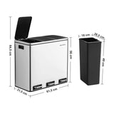 3 x 18L Kitchen Bin Waste Separation System - Extra Image