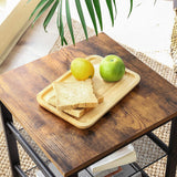 Side Table, 2 Mesh Shelves - Top-Down View
