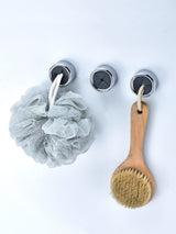 3 Pack Self Adhesive Round Towel Hooks for Kitchen and Bathroom - Side View