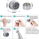 3 Pack Self Adhesive Round Towel Hooks for Kitchen and Bathroom - Close-Up Angle