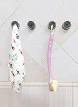 3 Pack Self Adhesive Round Towel Hooks for Kitchen and Bathroom - Low Angle
