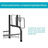 Stainless Steel 2-Tier Dish Drying Rack with Utensil Holder, Cutting Board Holder and Dish Drainer for Kitchen Counter (Black) - Rear View