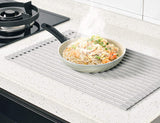 Over The Sink Multipurpose Roll-Up Dish Drying Rack (52 x 33 cm) - Low Angle