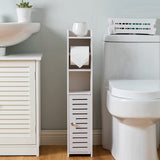 Compact White Bathroom Toilet Paper Holder with Roller (76cm)