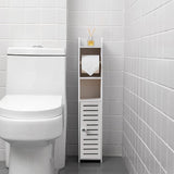 Compact White Bathroom Toilet Paper Holder with Roller (76cm) - Side View