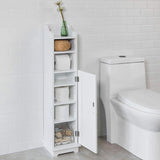 Toilet Paper Holder with Storage, Freestanding Cabinet, Toilet Brush Holder and Toilet Paper Dispenser 20x100x18 cm - Top-Down View