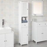 Freestanding Tall Bathroom Cabinet 170x32x30 cm - Close-Up Angle
