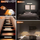 54 LED Rechargeable Under Cabinet Night Lighting for Kitchen and Bedroom (Silver and Yellow Light) - Close-Up Angle