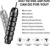 LT Skipping Rope Tangle-Free with Ball Bearings Rapid Speed Jump Rope Cable Ideal for Fitness Gym (Red) - Front View