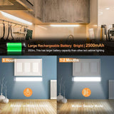 54 LED Rechargeable Under Cabinet Night Lighting for Kitchen and Bedroom (Sliver and White Light) - Side View