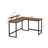 L-Shaped Desk with Screen Stand - 45-Degree Angle