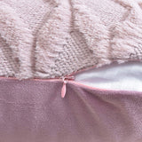 2 Pack Decorative Boho Throw Pillow Covers 45 x 45 cm (Pink) - Top-Down View