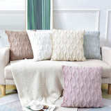2 Pack Decorative Boho Throw Pillow Covers 45 x 45 cm (Pink) - Close-Up Angle