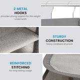 2 Pack 5 Foldable Shelf Hanging Closet Organizer Space Saver with Side Accessories Pockets for Clothes Storage - Top-Down View