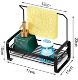 Adhesive Sink Caddy Sponge Holder Storage for Kitchen Accessories - Front View