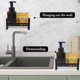 Adhesive Sink Caddy Sponge Holder Storage for Kitchen Accessories - 45-Degree Angle