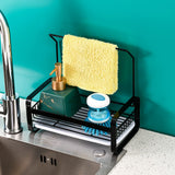 Adhesive Sink Caddy Sponge Holder Storage for Kitchen Accessories - Close-Up Angle