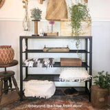 5 Tier Shoe Bench - Close-Up Angle