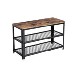 3 Tier Shoe Storage Bench (73 cm) - Side View