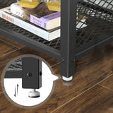 Industrial TV Cabinet Sturdy Wooden Entertainment Unit - Rear View