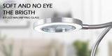 Lighting LED 8X Magnifying Lamp with Metal Clamp 360° Flexible Gooseneck and USB Plug Design for Tattoo, Manicure and Reading - Top-Down View