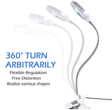 Lighting LED 8X Magnifying Lamp with Metal Clamp 360° Flexible Gooseneck and USB Plug Design for Tattoo, Manicure and Reading - Rear View