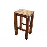 Sturdy Stool Natural oil Finish - Front View