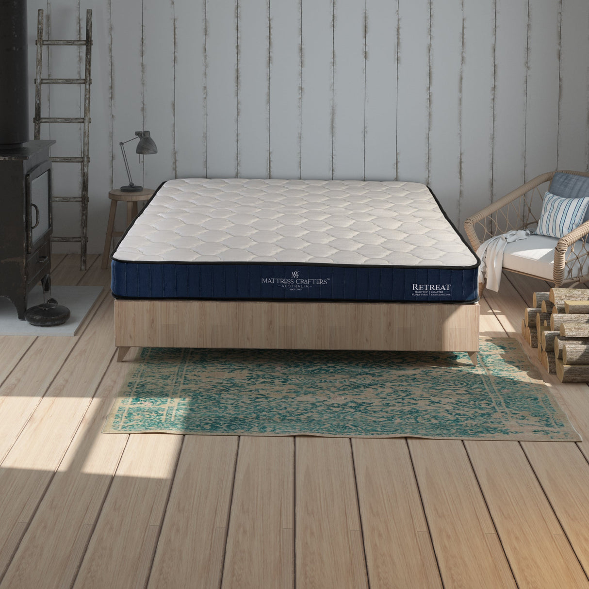 Shangri LaCotton Cover Fitted Mattress Protector King Single