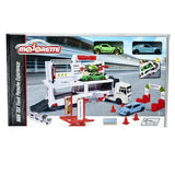 MAN TGX Porsche Experience Truck and 2 Cars 911 GT3 Taycan Playset - Rear View