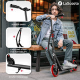 Lascoota Pulse Kick Push Commuter Scooter Teen Adult Black - Front View