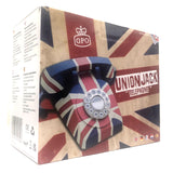 GPO 746 Retro Rotary Push Button Desk Home Phone Union Jack UK - Top-Down View