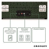 Crosley Cruiser Plus Bluetooth Turntable 3 Speed Ostrich Green - 45-Degree Angle