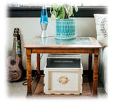 Twin Pack Crosley Vinyl LP Record Storage Crate Natural Wood - Top-Down View