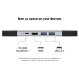 Adam Elements CASA HUB 10E SUPER DOCK USB-C TB3 8K HDMI Macbook Laptop - Side View