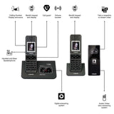 VTech 15951 Twin DECT 6.0 Cordless Home Phone w Video Doorbell Answering Machine - Front View