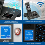 VTech 15951 Twin DECT 6.0 Cordless Home Phone w Video Doorbell Answering Machine - Close-Up Angle