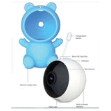 New DGTEC Teddy Smart Full HD Baby Monitor Blue iOS Android App - Side View