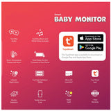 New DGTEC Teddy Smart Full HD Baby Monitor Blue iOS Android App - Top-Down View