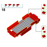Kalos Hong Kong Machines Robot Red Taxi Building Block Set 586pcs 14+ - Top-Down View