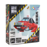 Kalos Hong Kong Machines Robot Red Taxi Building Block Set 586pcs 14+ - Rear View