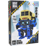 Kalos Hong Kong Machines Robot Bus Dennis Building Block Set 786pcs 14+ - Rear View